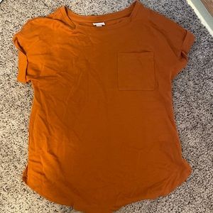 Burnt orange blouse shirt